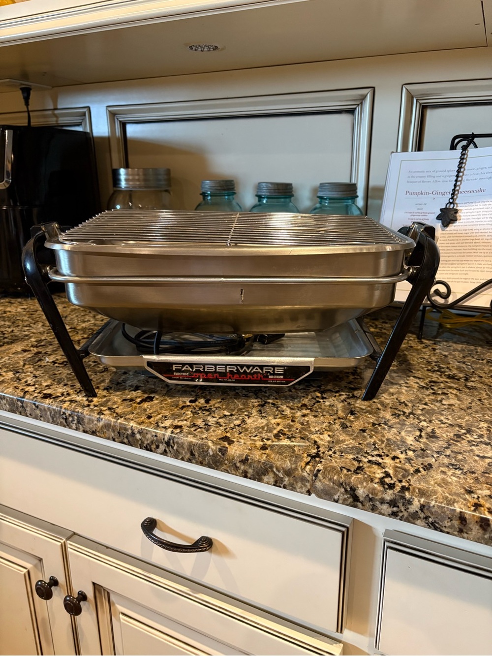 Farberware Stainless Steel Roaster and Grill with Black Frame